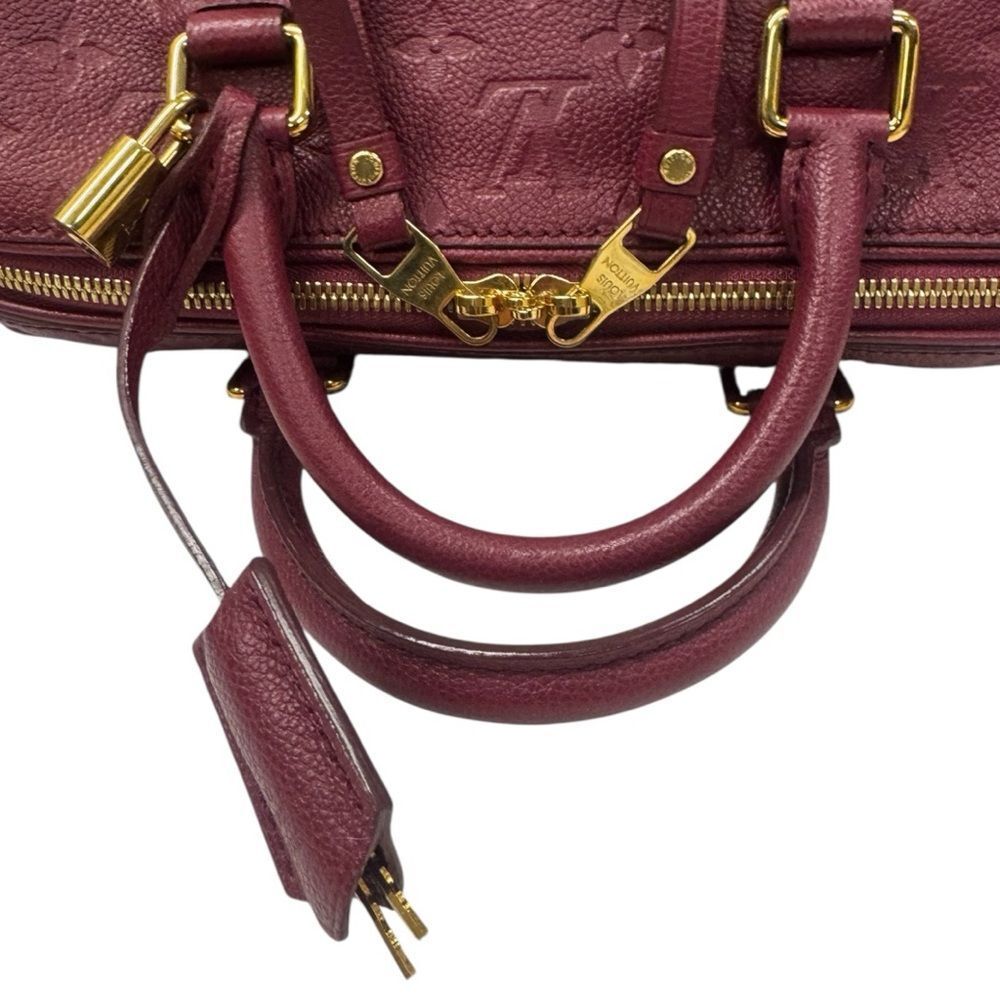 Louis Vuitton Bordeaux Purple LV Monogram Empreinte Speedy Bandoulière 25 Bag - Picture 9 of 16